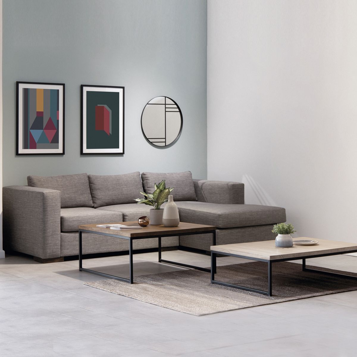 MEDULAR - Sofa seccional der Trayken gris Medular