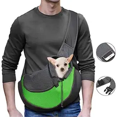 GENERICO - Bolso Transporte Perro Gatos Mascotas Malla Y PLATO VERDE