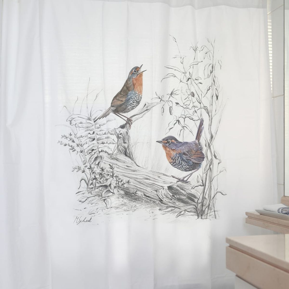 MARGARITA SCHEEL BY CASA ALVARINHO - CORTINA DE BAÑO ALGODÓN ENCANTO CHUCAOS