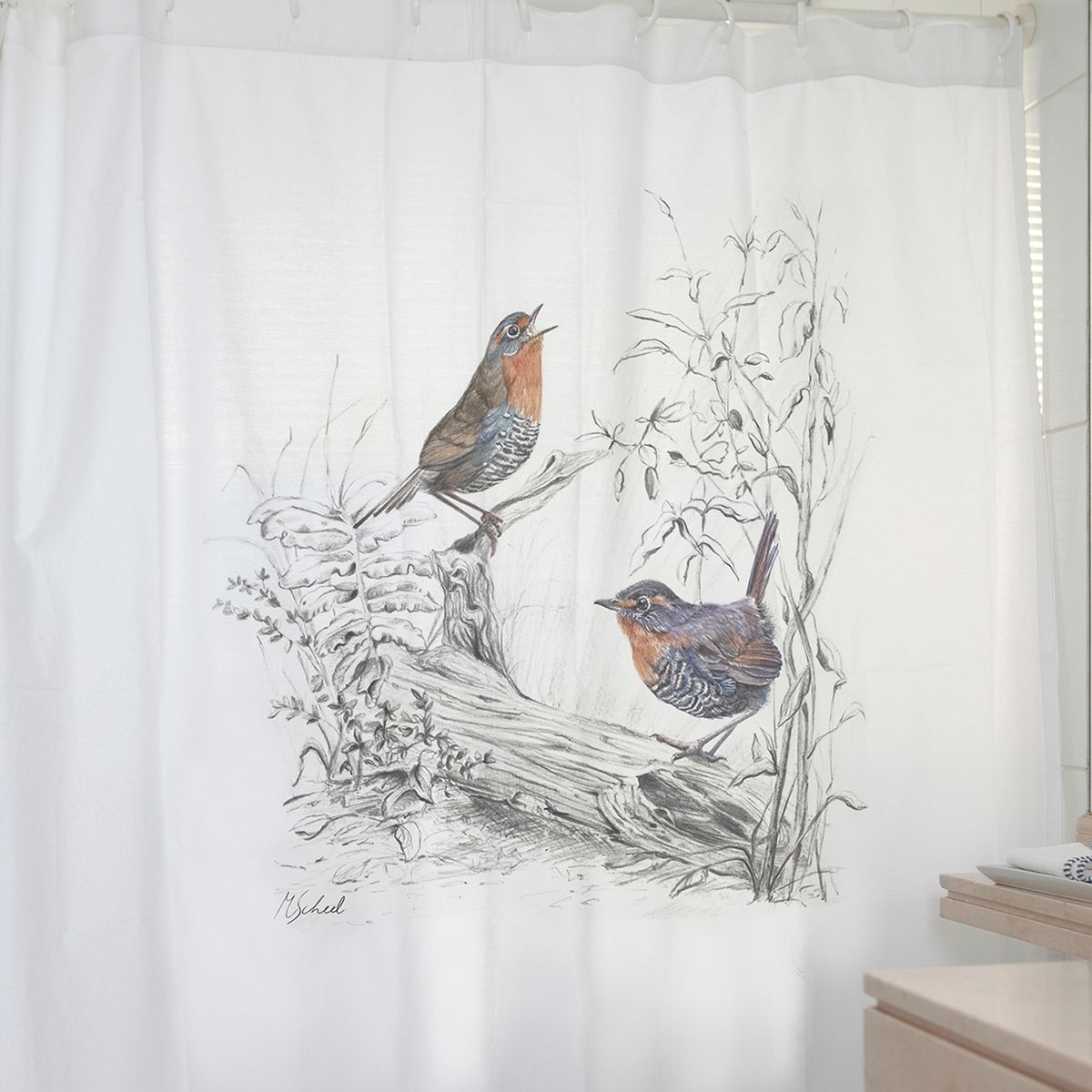 MARGARITA SCHEEL BY CASA ALVARINHO - CORTINA DE BAÑO ALGODÓN ENCANTO CHUCAOS