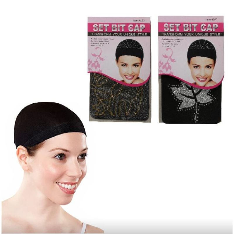 GENERICO - Gorro Malla Elastico Para Cabello Bit Cap Vuelta 2 Unidades Negro