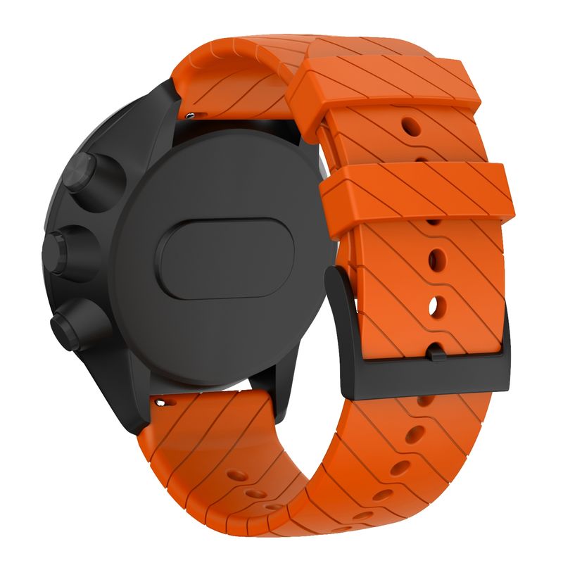 GENERICO - CORREA SILICONA COMPATIBLE SUUNTO 7 / 9 Baro D5 24MM NARANJ