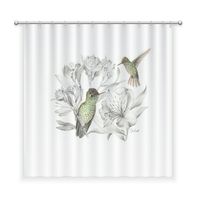 CORTINA DE BAÑO ALGODÓN ENCANTO PICAFLORES