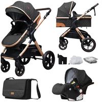 Coche Cuna Bebé 5en1 Plegable Multifuncional y Accesorios