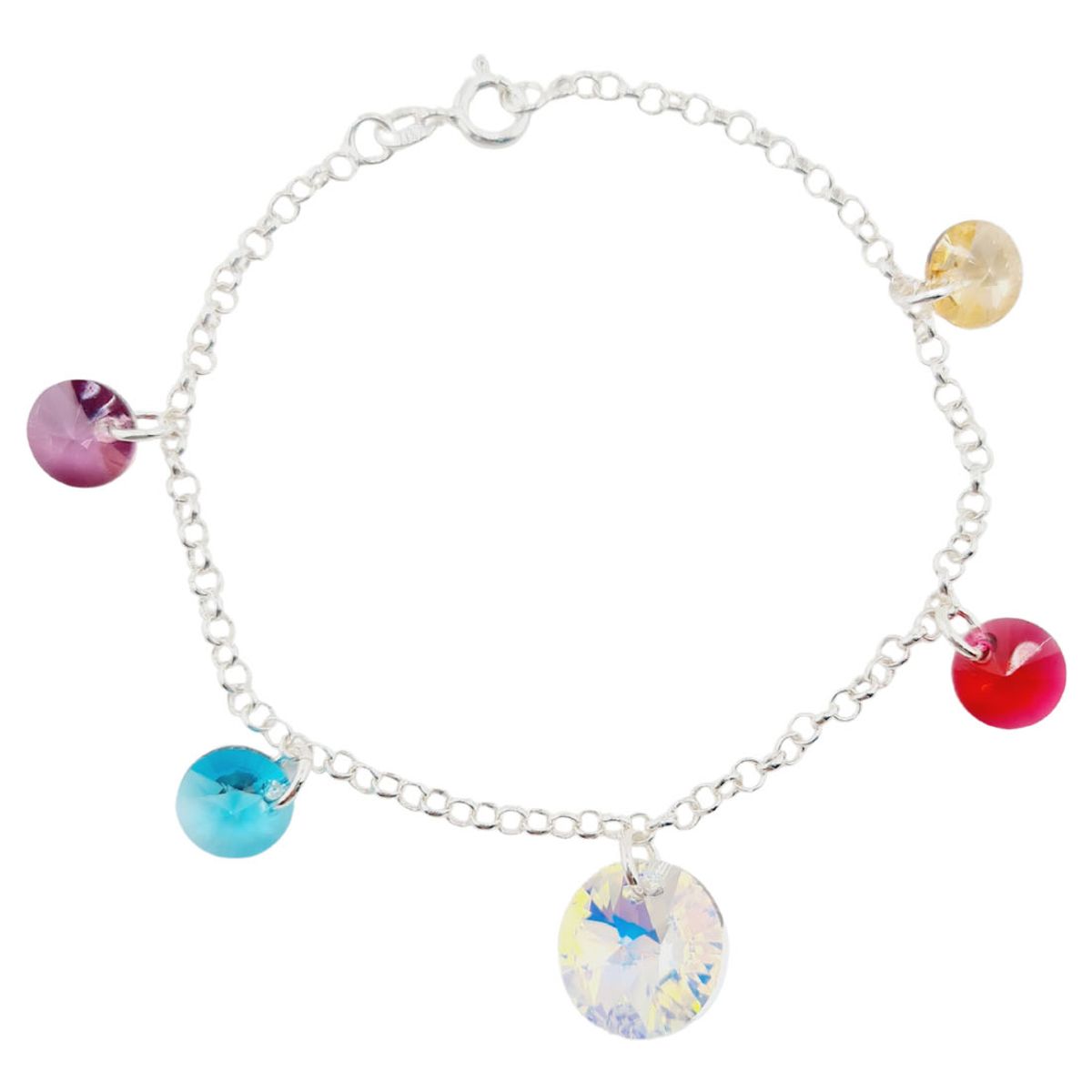 JOYAS MONTERO - Pulsera Nepal Plata 925 Cristal creado con cristales de Swarovski®