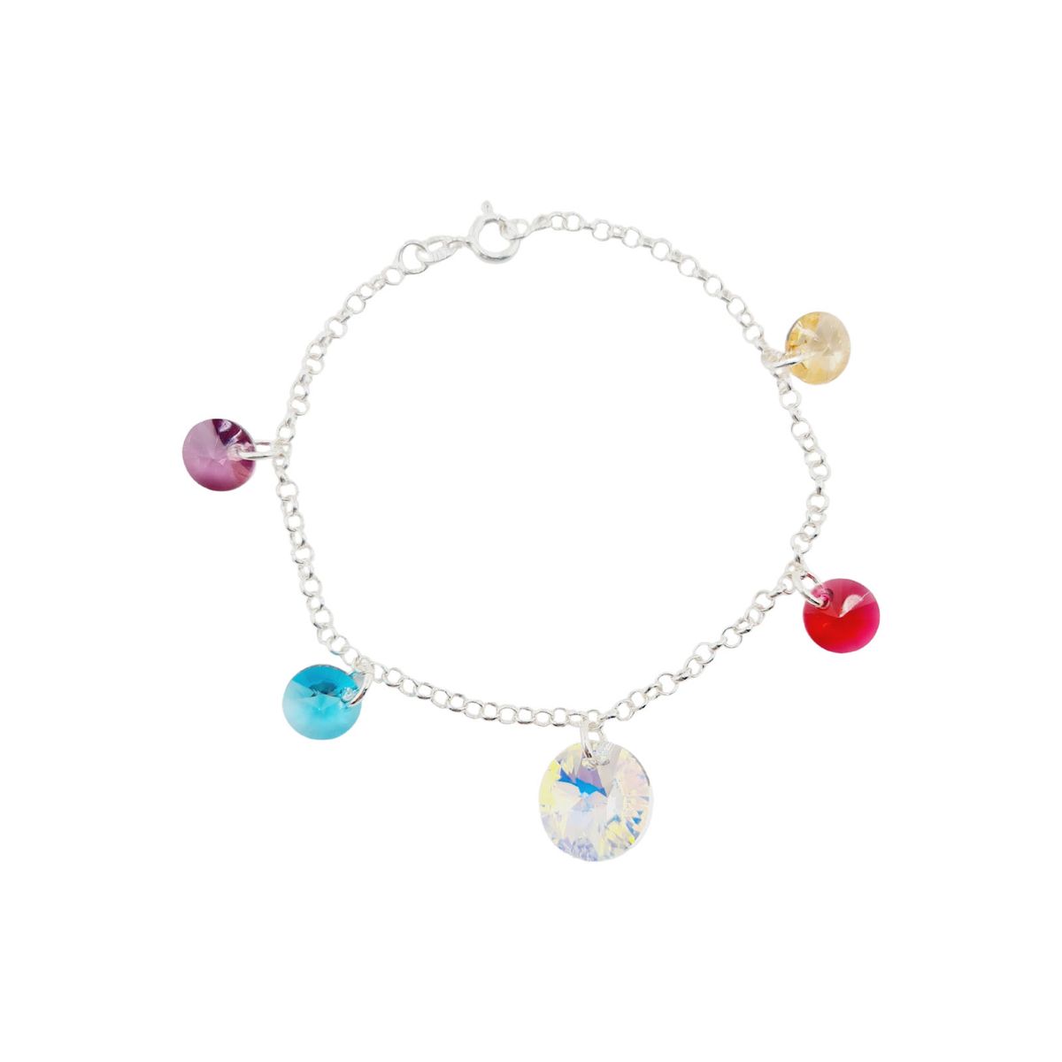 JOYAS MONTERO - Pulsera Nepal Plata 925 Cristal creado con cristales de Swarovski®