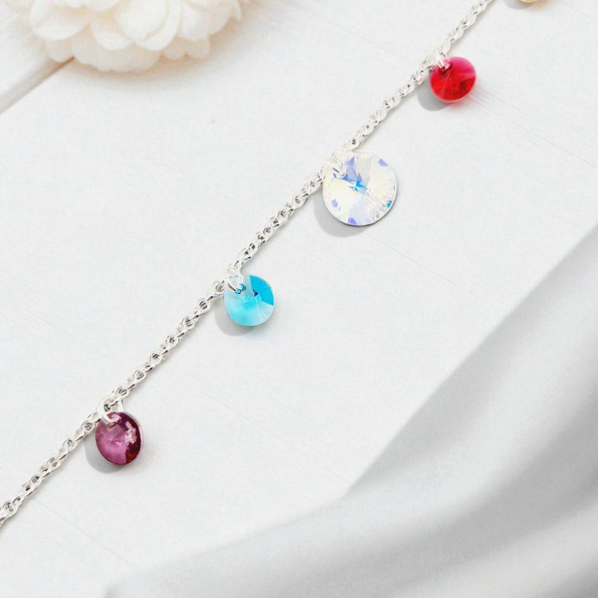 JOYAS MONTERO - Pulsera Nepal Plata 925 Cristal creado con cristales de Swarovski®