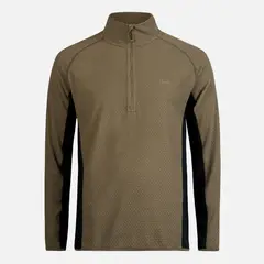 LIPPI - Poleron Hombre Jacaranda Nano-F 1/4 Zip Verde Militar