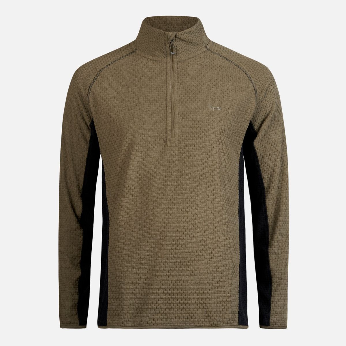 LIPPI - Poleron Hombre Jacaranda Nano-F 1/4 Zip Verde Militar Lippi