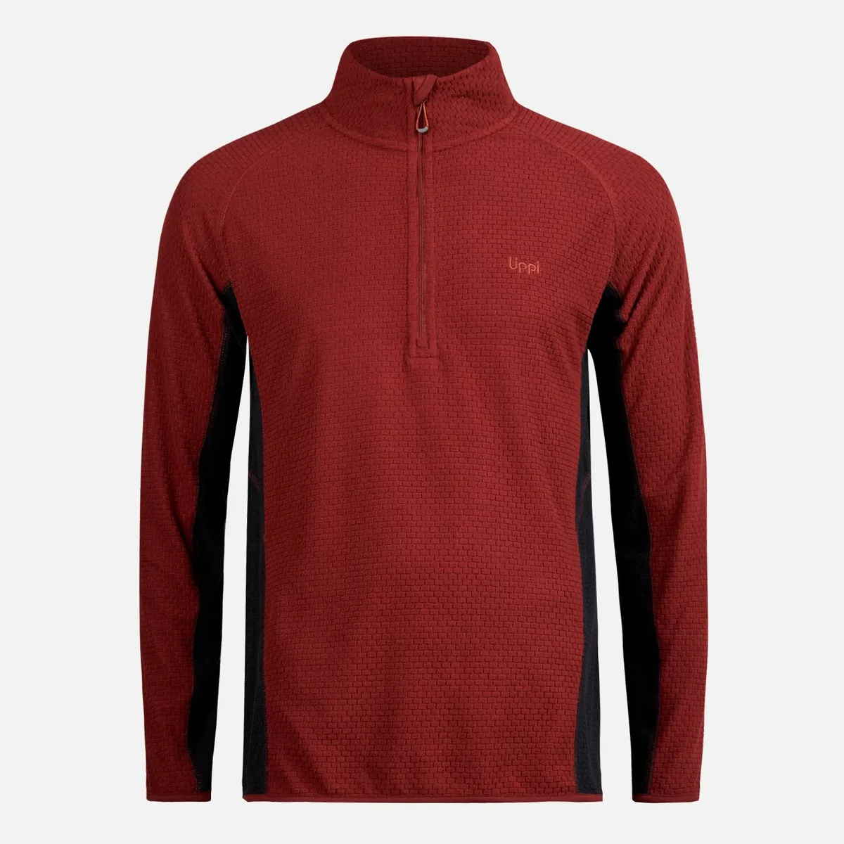 LIPPI - Poleron Hombre Jacaranda Nano-F 1/4 Zip Vino Lippi