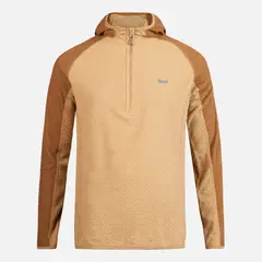 LIPPI - Poleron Hombre Jacaranda Nano-F 1/4 Zip Hoody Taupe