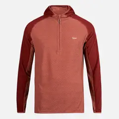 LIPPI - Poleron Hombre Jacaranda Nano-F 1/4 Zip Hoody Terracota