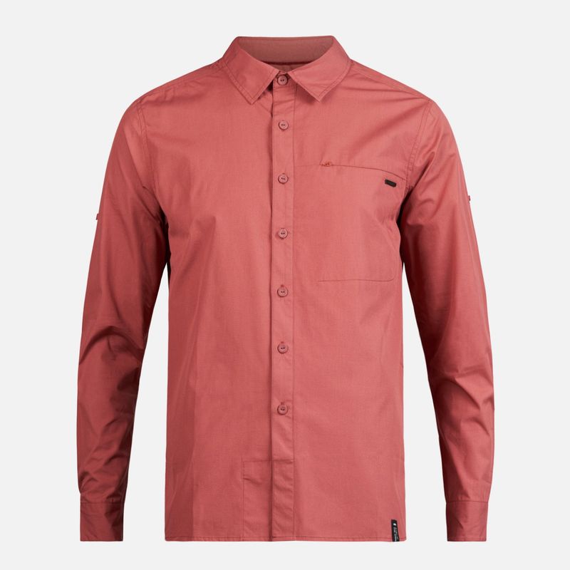 LIPPI - Camisa Hombre Alloy Long Sleeve Shirt Melange Terracota Lippi