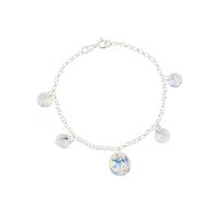 Pulsera Nepal Plata 925 creado con cristales de Swarovski® Aurora Boreal.