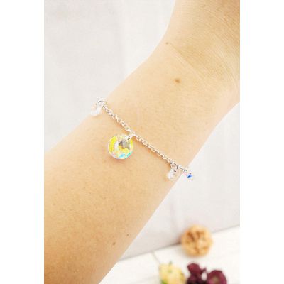 Imagen 2 del producto Pulsera Nepal Plata 925 creado con cristales de Swarovski® Aurora Boreal.