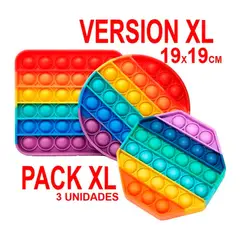 GENERICO - Pack 3 Pop It Xl Juguete De Mesa Didáctico Antiestrés