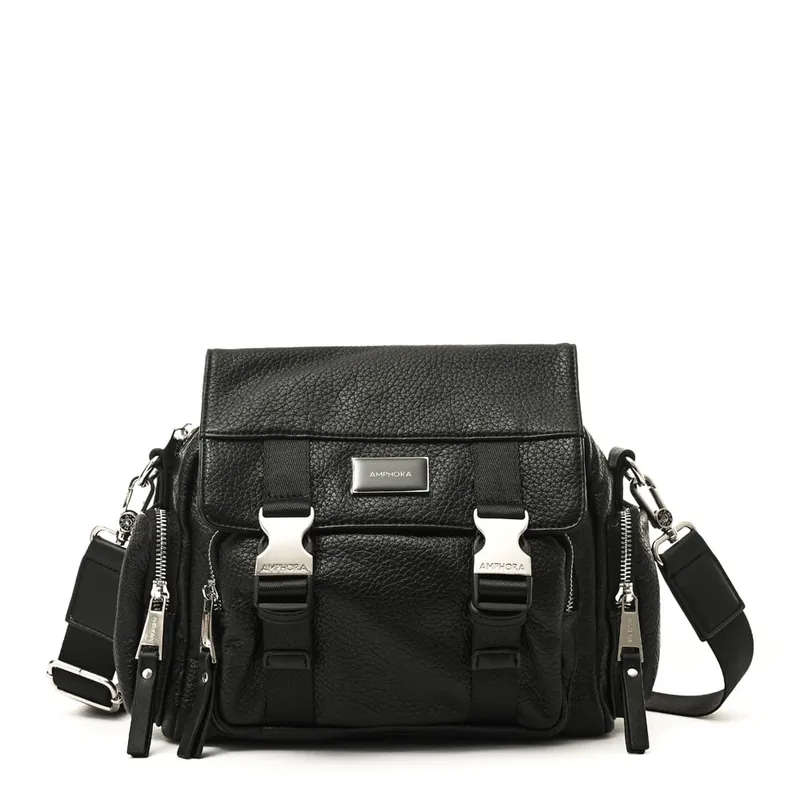 AMPHORA - Cartera bandolera mediana dita negro