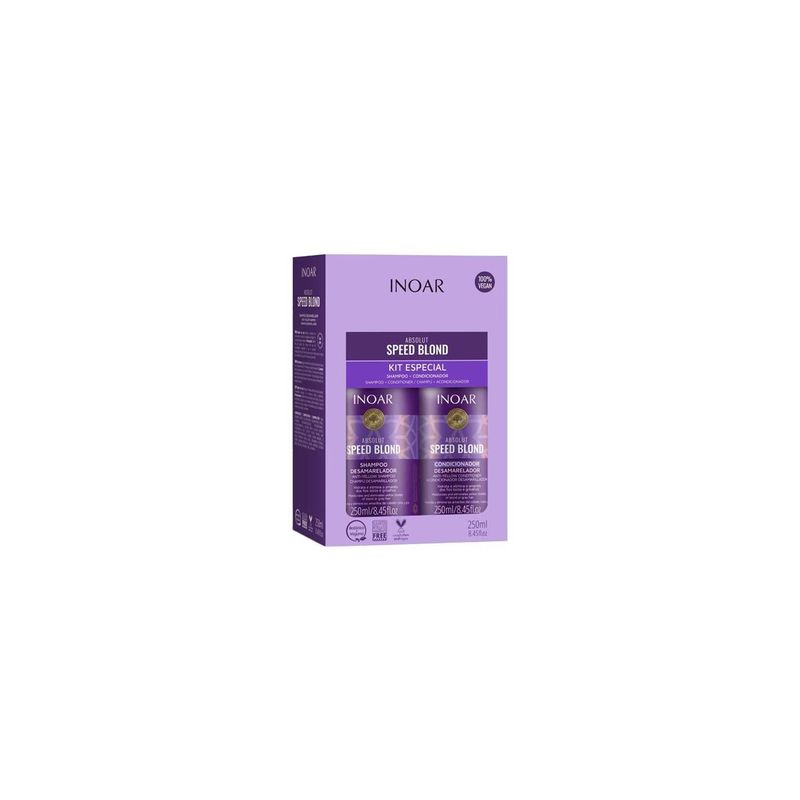INOAR - PACK INOAR ABSOLUT SPEED BLOND SHAMPOO  ACONDICIONADOR 250M