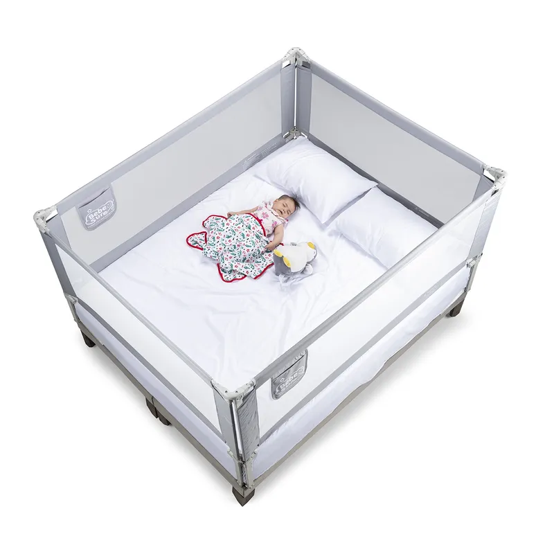 BEBE SURE - 4 barandas para cama 2 plazas 150x200 cm colchón alto