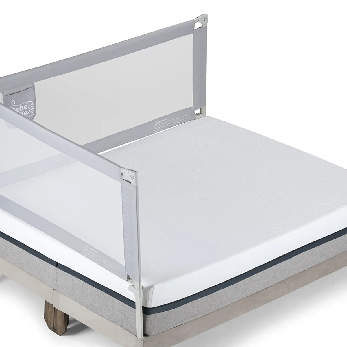 BEBE SURE - 2 barandas para cama 2 plazas 150x200 cm colchón alto