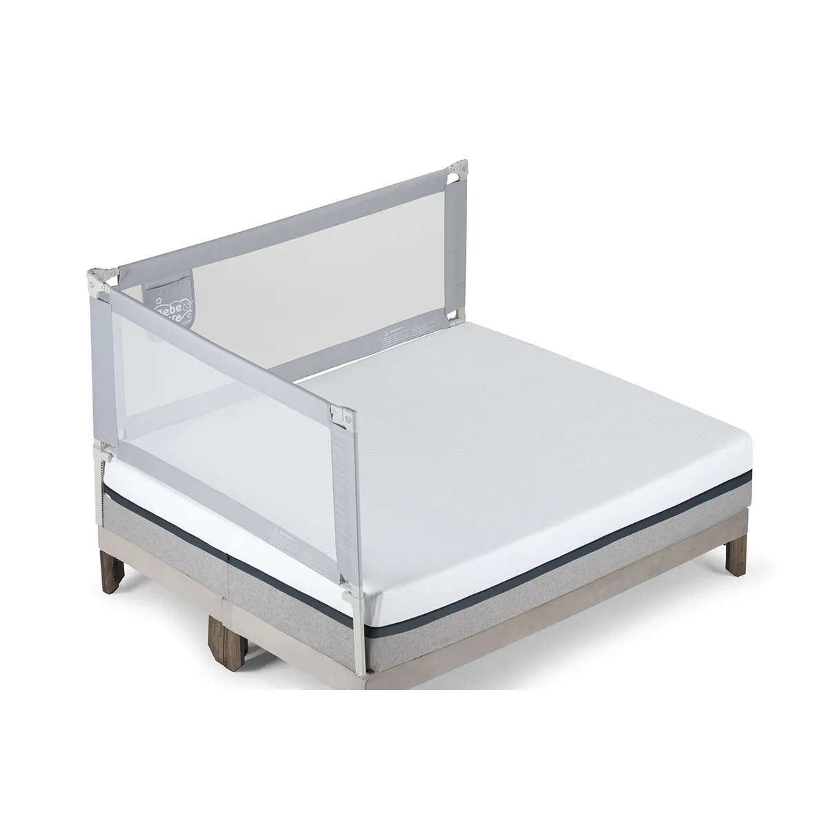 BEBE SURE - 2 barandas para cama 2 plazas 150x200 cm colchón alto