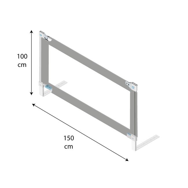 BEBE SURE - 2 barandas para cama 2 plazas 150x200 cm colchón alto