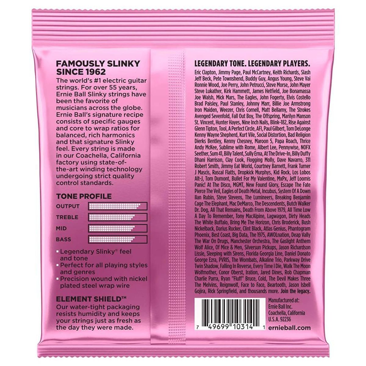 ERNIE BALL - P02213 MEGA SLINKY CUERDAS GUITARRA ELECTRICA 105-48 ERNIE BALL