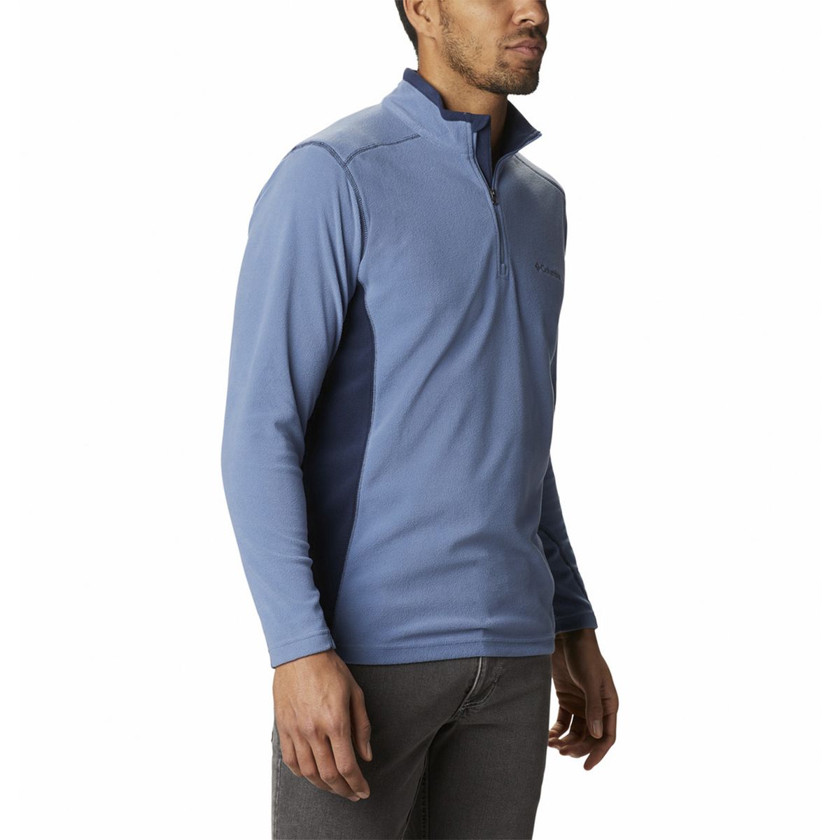 COLUMBIA - Polar Microfleece Hombre Klamath Range Half Celeste COLUMBIA