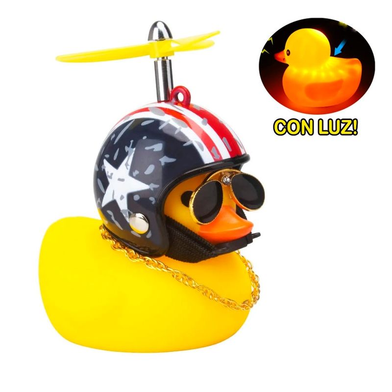 GENERICO - Patito AMERICANO CON LUZ Para auto moto o Bicicleta