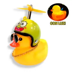 GENERICO - Patito BOB ESPONJA con luz Para auto moto o Bicicleta