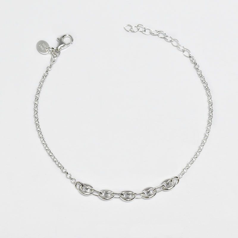 ROSETT - Pulsera rolo con cinco calabrotes Plata ley 925
