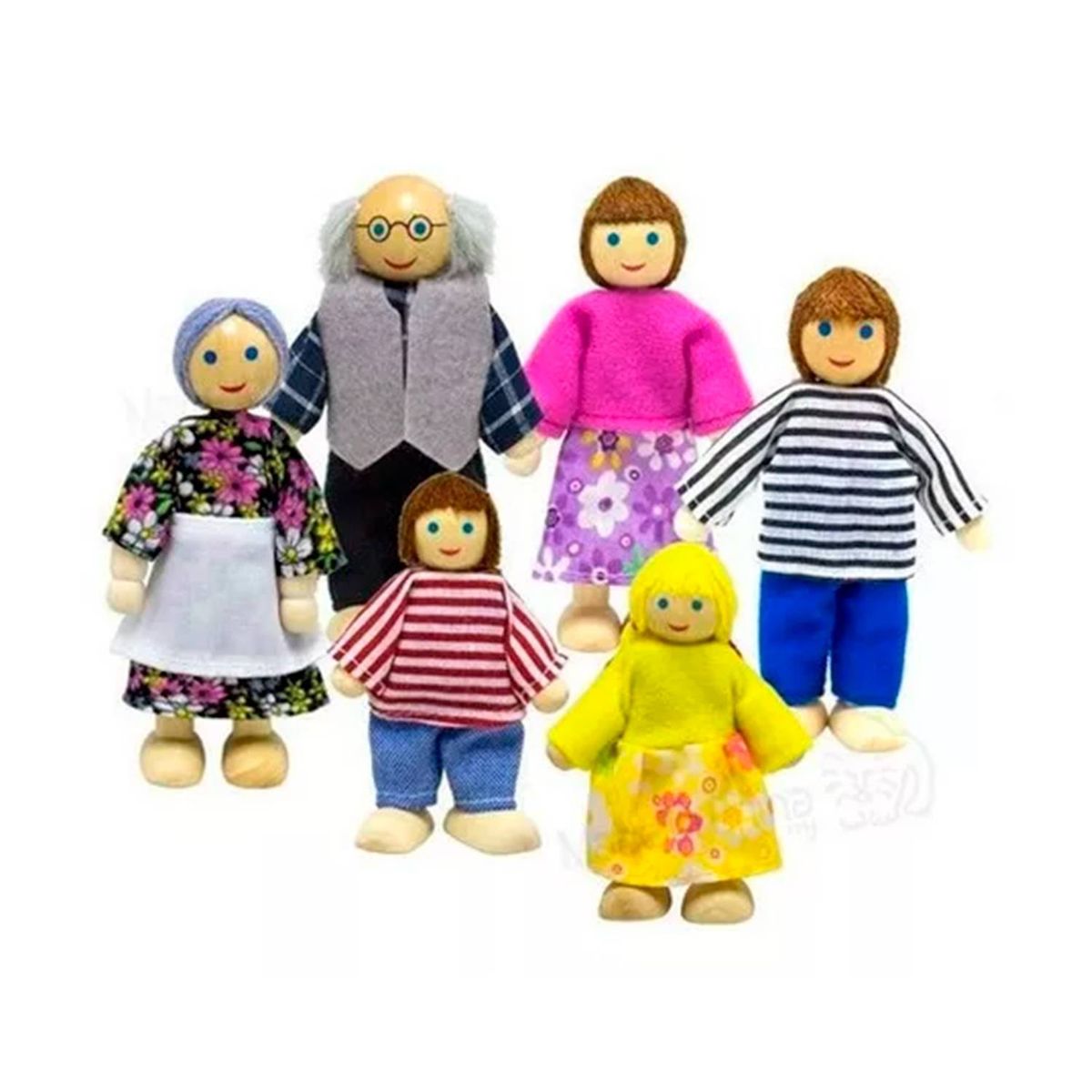 GENERICO - Set 6 Piezas Familia De Juguete Muñecos Para Casa