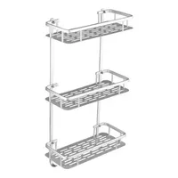 Organizador De Ducha Repisa Baño Adhesivo 3 Niveles Rectangular