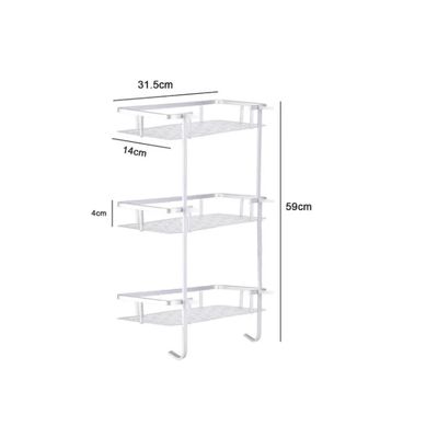 Imagen 2 del producto Organizador De Ducha Repisa Baño Adhesivo 3 Niveles Rectangular