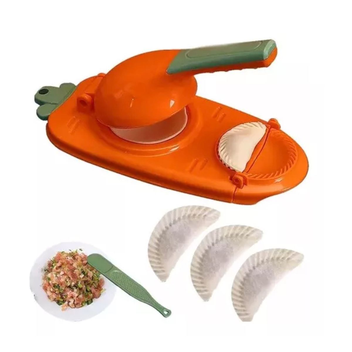 GENERICO - Maquina Para Hacer Mini Empanadas 2 En 1 Prensa Manual.