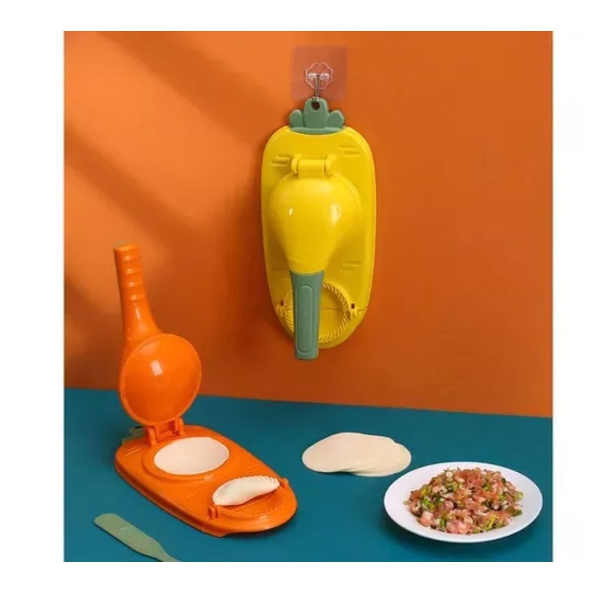 GENERICO - Maquina Para Hacer Mini Empanadas 2 En 1 Prensa Manual.