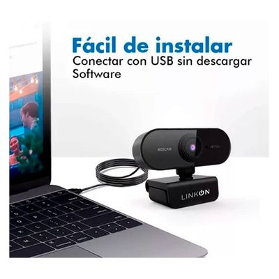Imagen 2 del producto Webcam Full HD 1080p Usb Microfono Y Tripode