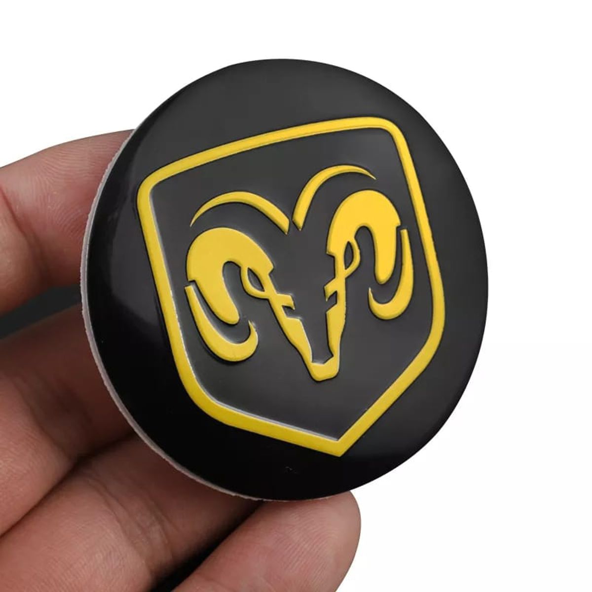 GENERICO - Set X4 Tapa centro Llantas auto 56mm DODGE NEGRO