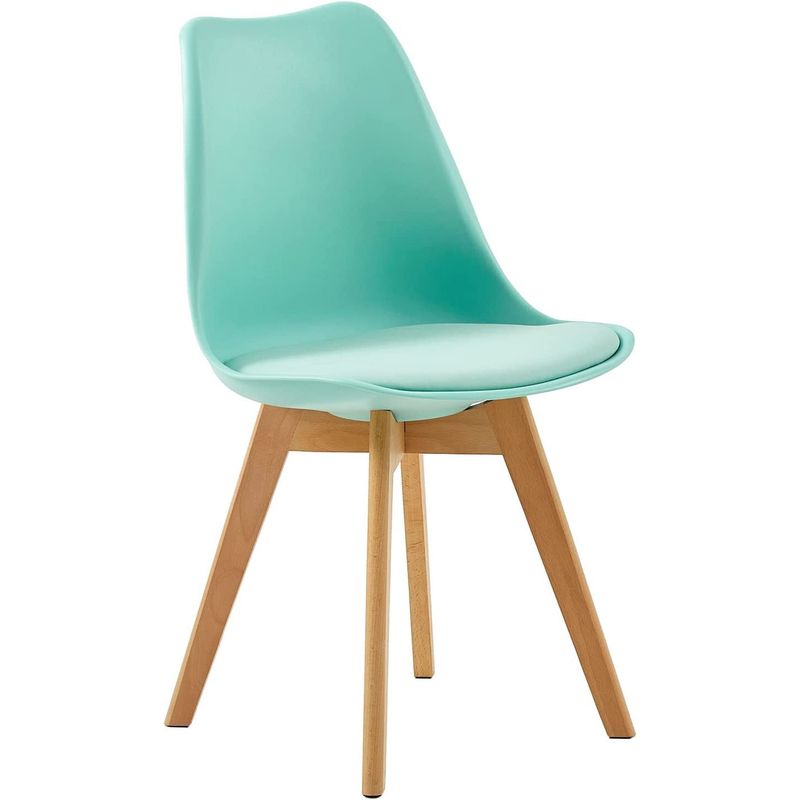 EAMES - Pack De 4 Sillas Eames Tulip Acolchadas Verde Menta