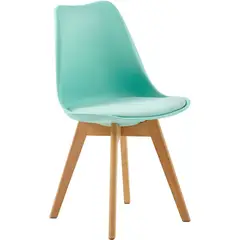 VENHOOUSE - Pack De 4 Sillas Eames Tulip Acolchadas Verde Menta
