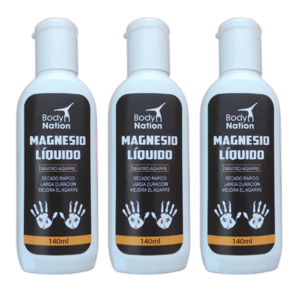 BODY NATION - Pack X3 Magnesio líquido 140 ML calistenia, pole dance