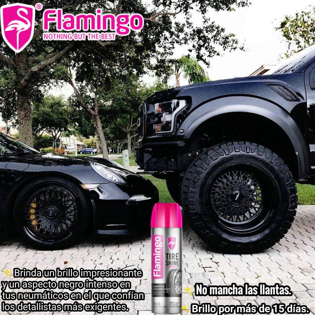 FLAMINGOS - Abrillantador De Neumáticos 500 Ml Flamingochile