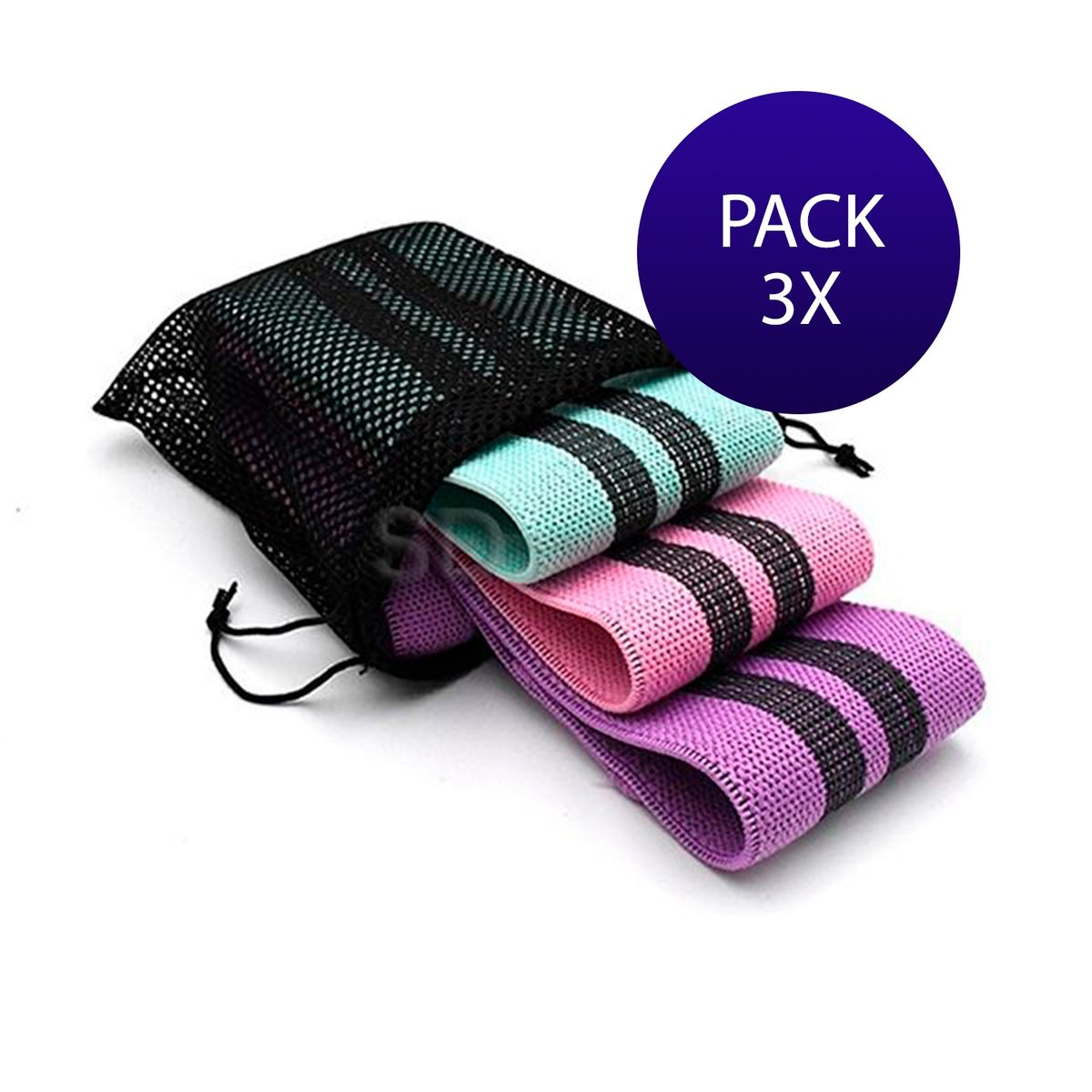 SDFIT - Pack 3x Set de 3x bandas de glúteos - Total 9 Bandas
