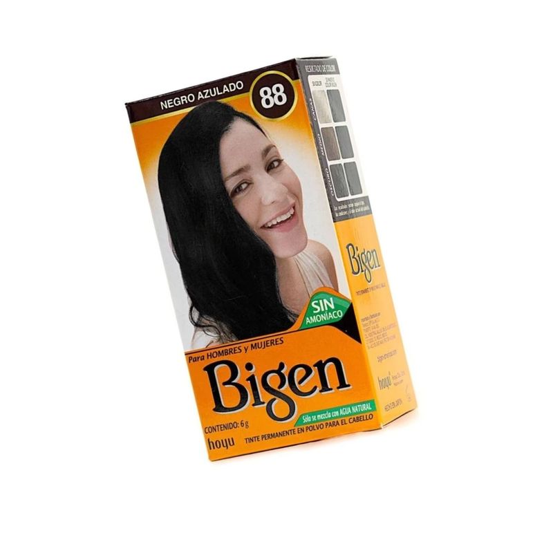 GENERICO - Pack 5 Tinte Permanente Polvo Cejas Barba Cana Nego  88 Bigen Gms