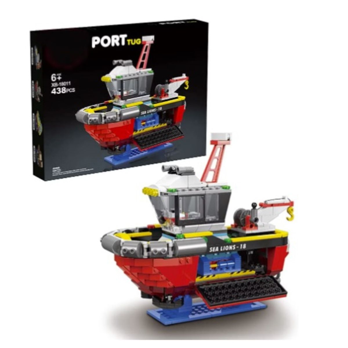 GENERICO - Barco Remolcador Portuario compatible Lego-