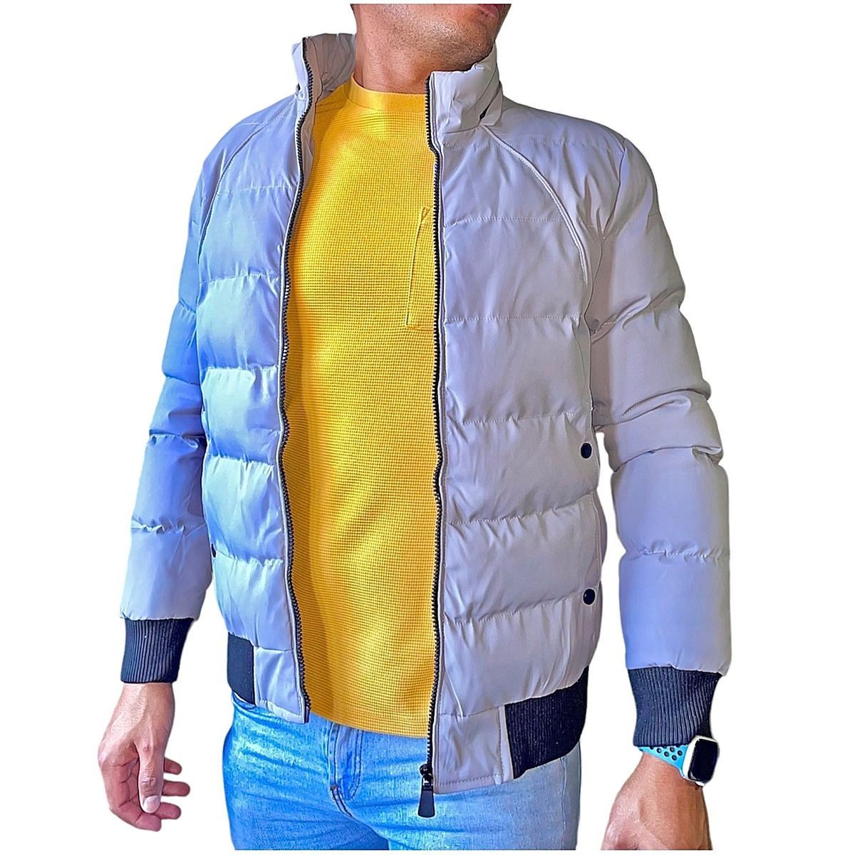 D'JOE - Chaqueta Parka Acolchada Cuello Desmontable Hombre