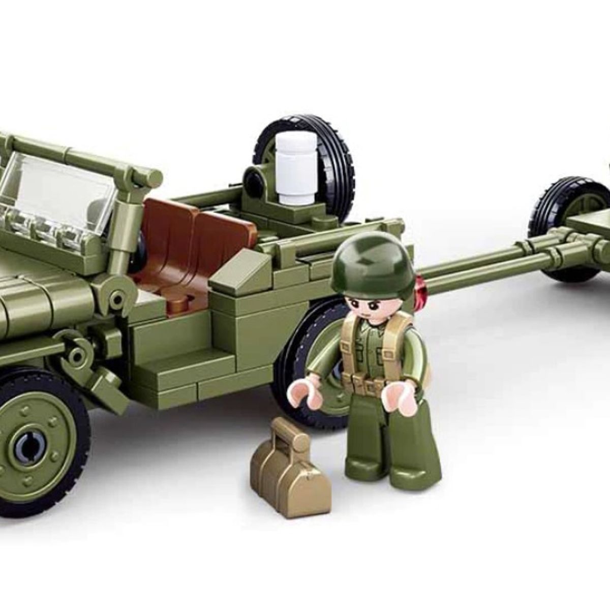 SLUBAN - Jeep Willy US ARMY Segunda Guerra Mundial compatible Lego