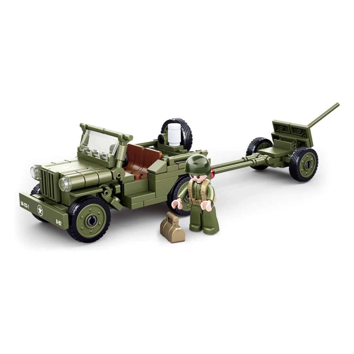SLUBAN - Jeep Willy US ARMY Segunda Guerra Mundial compatible Lego