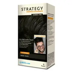 STRATEGY - Shampoo Colorante Negro Hombre efecto Inmediato