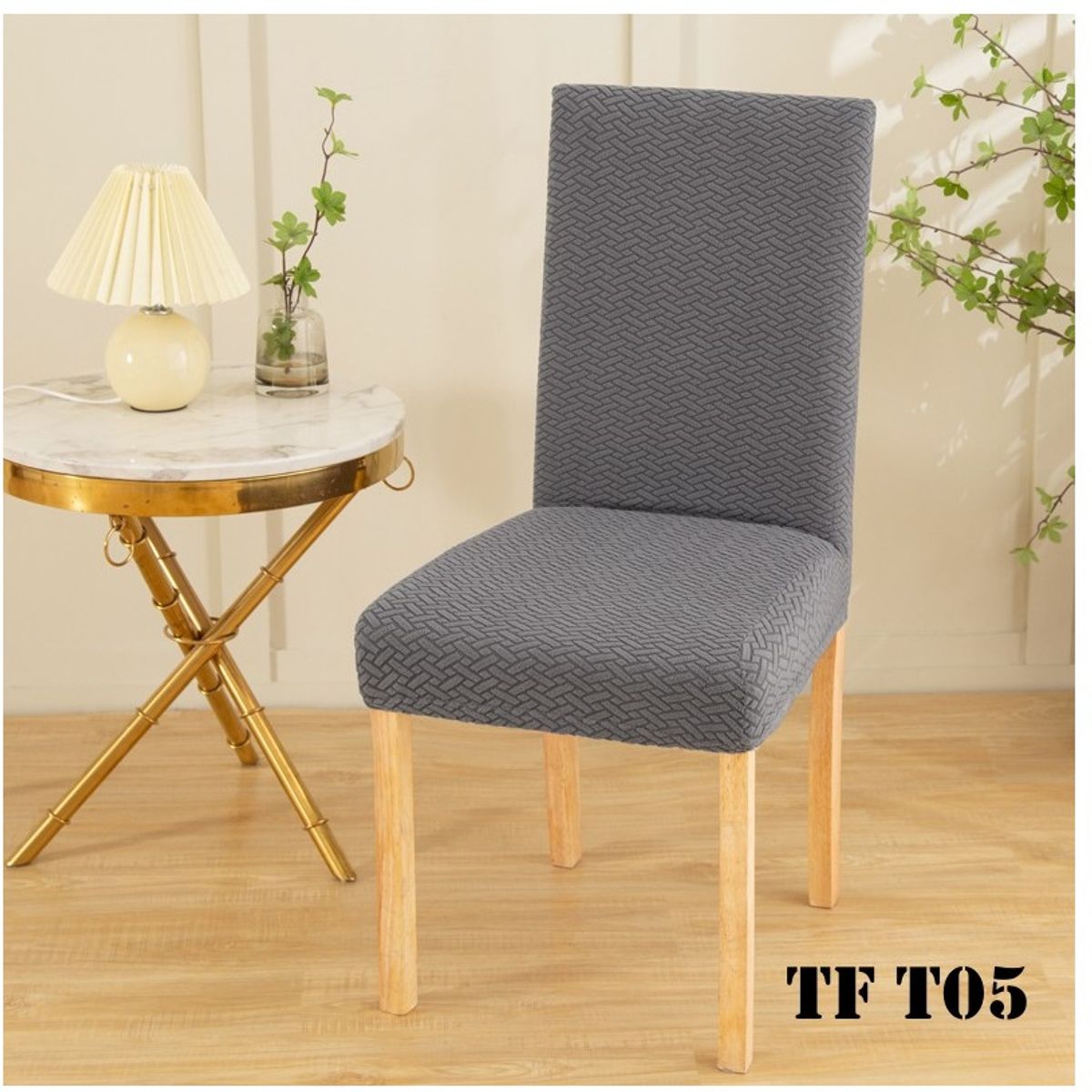 GENERICO - fundas texturizadas para silla de comedor 6 unidades